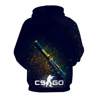 19 осень новая мужская Толстовка забавная игра CS GO 3D печать Толстовка Мужская Уличная толстовка мужская и женская хип-хоп пуловер большой размер Одежда