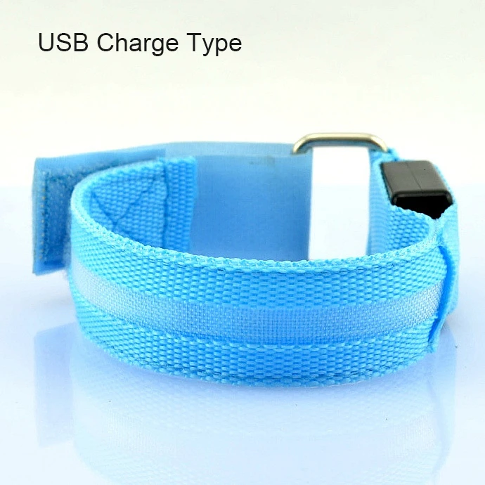 Charging blue 4 шт. USB светодиодный нога лошади ging полосы оборудование для ночной езды нога лошади Ремни для верховой езды товары для спорта на открытом воздухе - Цвет: Charging blue