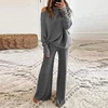 Homewear Women 2 Piece Set Spring Autumn Loose Pullover Tops + Wide Leg Pants Sports Suit Lady Casual Soft Sportswear Tracksuits ► Photo 2/6