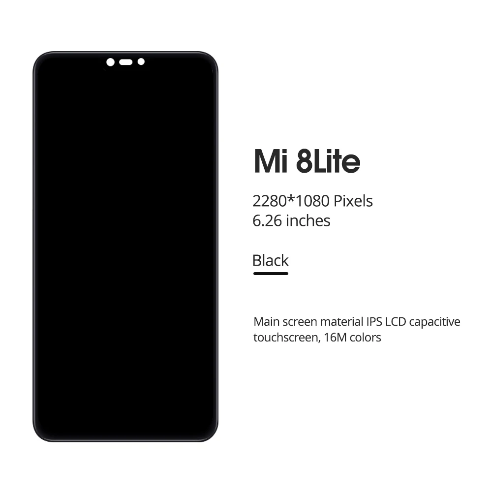 Оригинальный 6 26 ''ЖК дисплей для Xiaomi Mi 8 Lite ЖК сенсорный экран дигитайзер