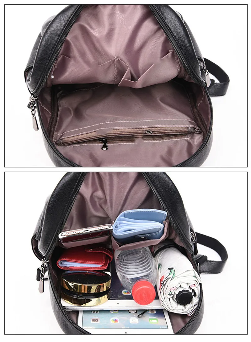 Повседневные женские кожаные рюкзаки Mochila Feminina, модные женские рюкзаки, дизайнерские школьные сумки для девочек-подростков, сумки через плечо