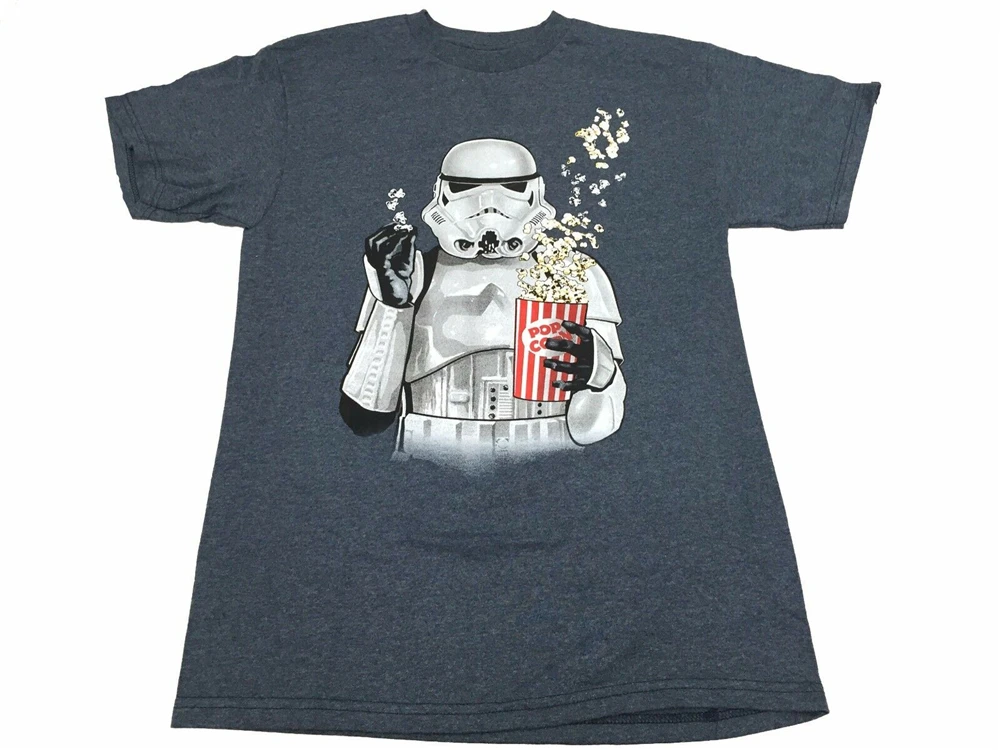 Lach Weg Valkuilen Star Wars Stormtrooper Eten Popcorn Grappige Vintage Heren T Shirt Kleding  Casual T shirt|T-shirts| - AliExpress
