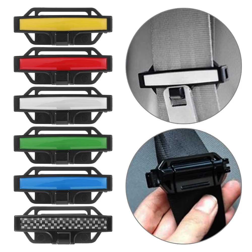 New 2pcs Car Safety Belt Clips Seat Belt Buckle Car Styling Safety Stopper Belt Clips Adjusting