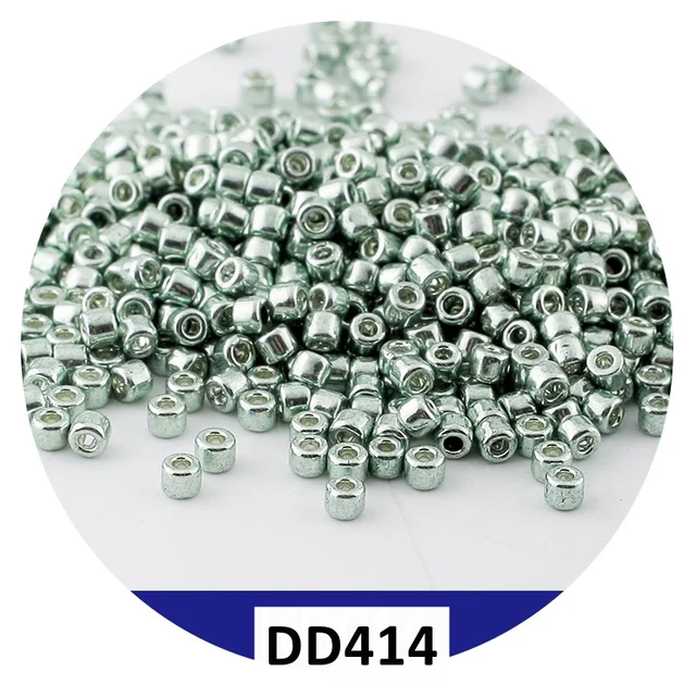 600Pcs 2mm Miyuki Delica Beads Japan Bronze Glass Beads Bohemia Style Metallic Seedbeads For DIY Jewelry Making Bracele Earring DD414 Mint Green