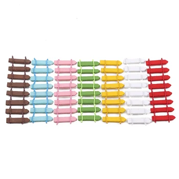 

10pcs/Lot Color Wooden Fences DIY Material Accessory Miniature Fairy Garden Decor Micro Landscape Cacti Plant Pot Deocration