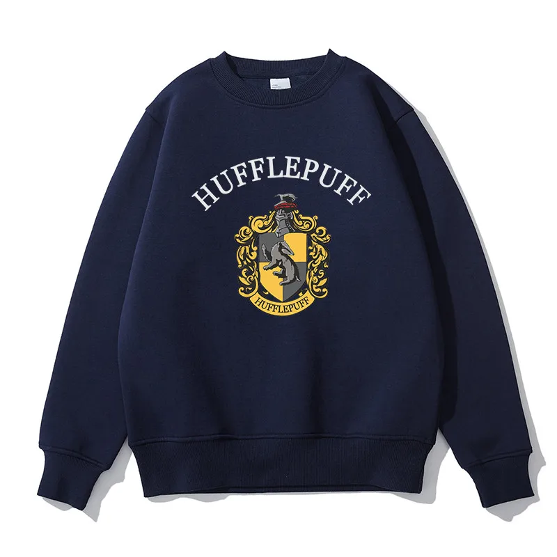 Hufflepuff Ravenclaw Толстовка для косплея Гриффиндор джемпер свитер Гермиона Грейнджер Слизерин форменная Толстовка костюм Hufflepuff джемпер шарф - Цвет: Hufflepuff