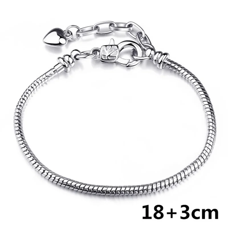 High Quality Silver Snake Chain Fine Pandora Bracelet 925 Fit European Authentic Charm Bracelet for Women DIY Jewelry Making