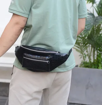 

Waist Bag Men Pu Leather Chest Bag Money Travelling Mountaineering Mobile Phone Bags Phone Holder Adjustable Strap Fanny Pack