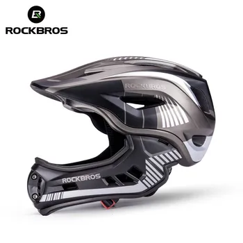 ROCKBROS Full Face Bike Helmet Kids Downhill Helmet Removable Integrated Shockproof Anti-sweat With 12 Ventilation Opening 1
