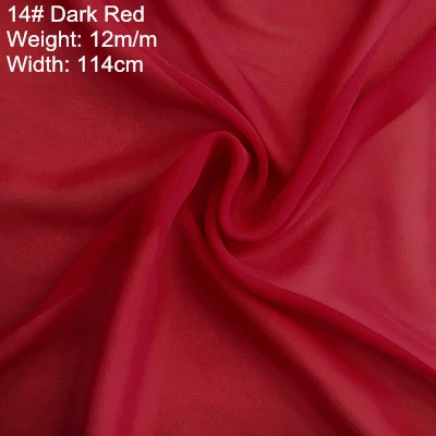 Натуральный шелк жоржет ткань с однотонным цветом для женского платья шелковые ткани