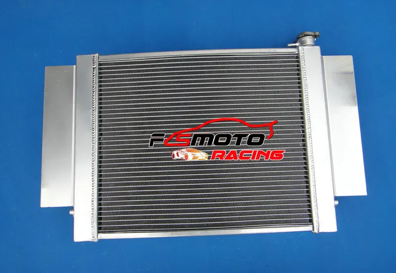 For Fit Mazda RX2 RX3 RX4 RX5 RX7 Aluminum Alloy Radiator+FAN With Heater PiPe