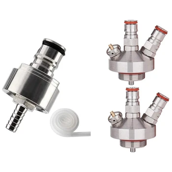 

New 1 Set Brewing Beer Carbonation Cap with 30Cm Silicone Tube & 2-Piece Stainless Steel Keg Faucet Dispenser