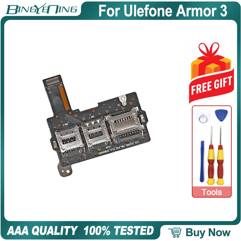 Новинка,, для Ulefone Armor 3, две sim-карты, лоток, гибкий кабель, держатель, слот, ремонт, запасные аксессуары, запчасти