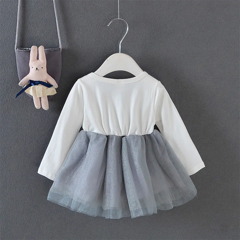 Baby Girls Long Sleeve Dress Autumn Winter Toddler Bubble Princess Dress+Coat Outfits Clothes Sets New Lovely Warm Party Dress