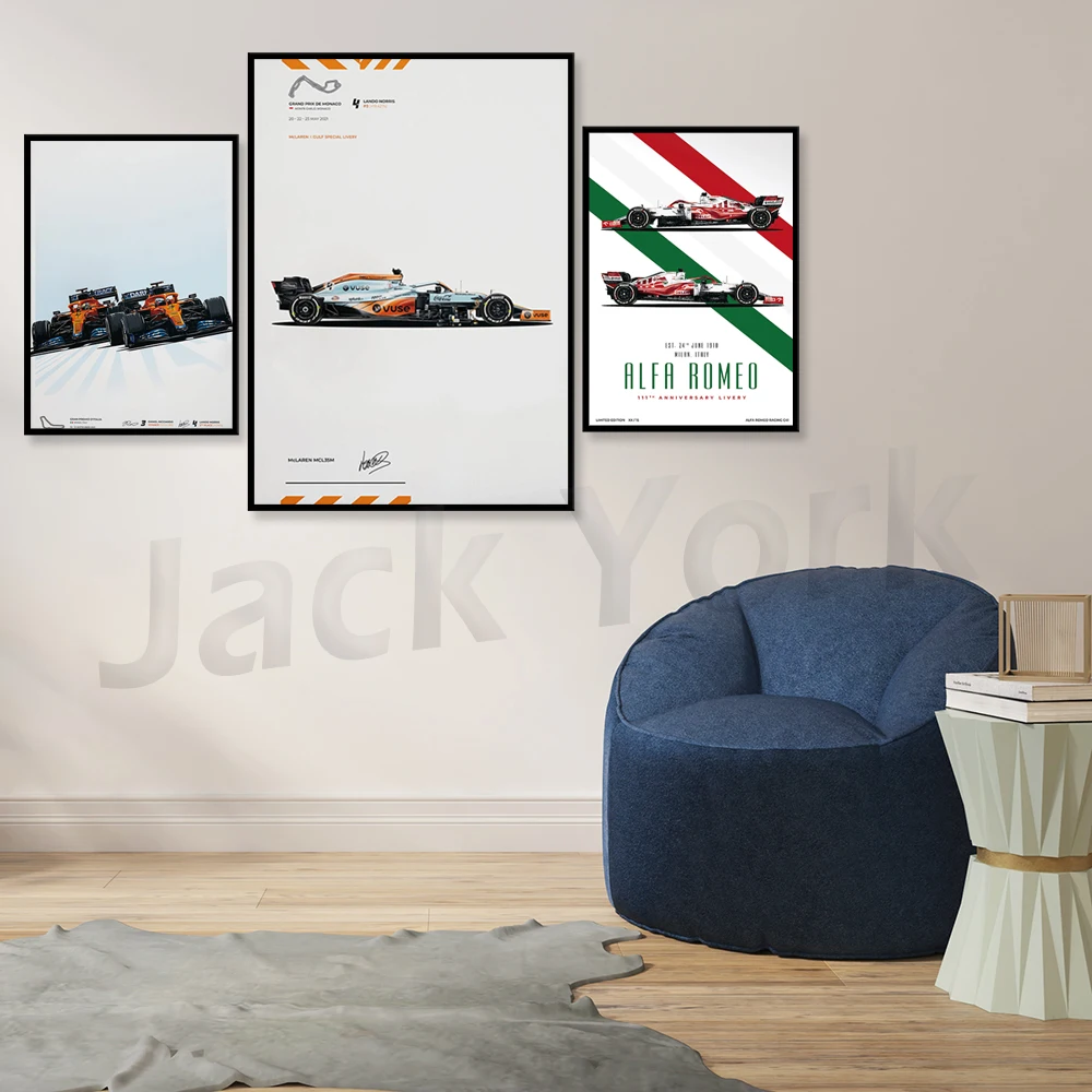 

Posters and Prints Racing Art Canvas Picture Painting Modern Home Decor