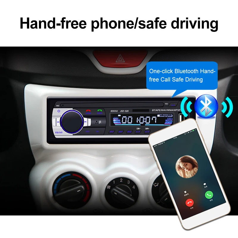 TOSPRA Автомобильный мультимедийный плеер Bluetooth Авторадио MP3 музыкальный плеер Автомобильный стерео радио FM Aux вход приемник USB 12 В в-тире 1 din