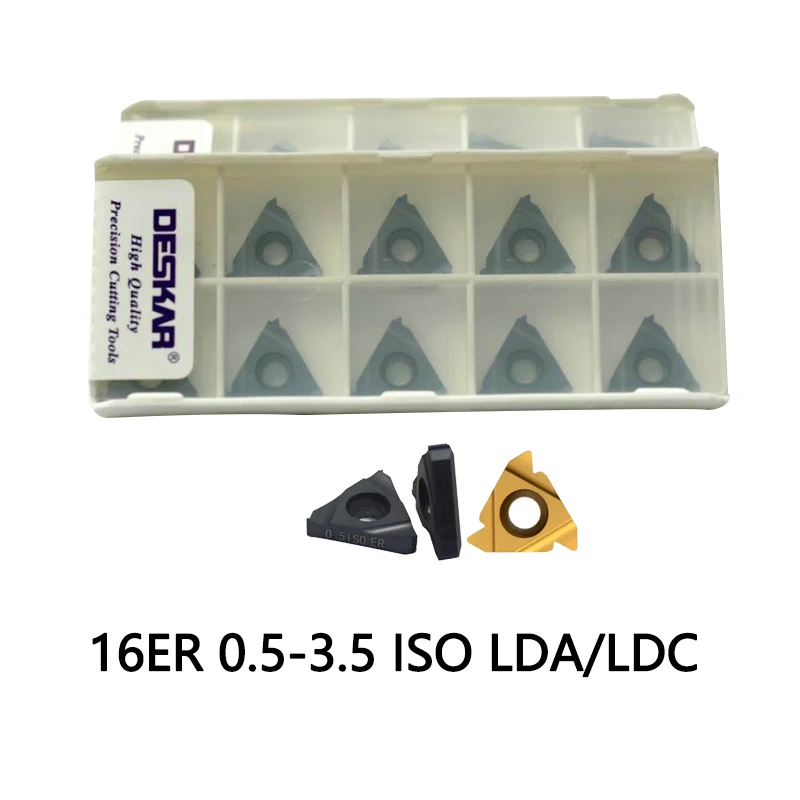 10pcs DESKAR 16IR 1.75ISO LDA Milling Insert