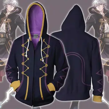 

2019 Men Hooded Fire Emblem Robin Zip Up Hoodie 3d Printed Hoodies Casual Tracksuit Casual Zipper Hoodie Hooded Hip Hop Tops