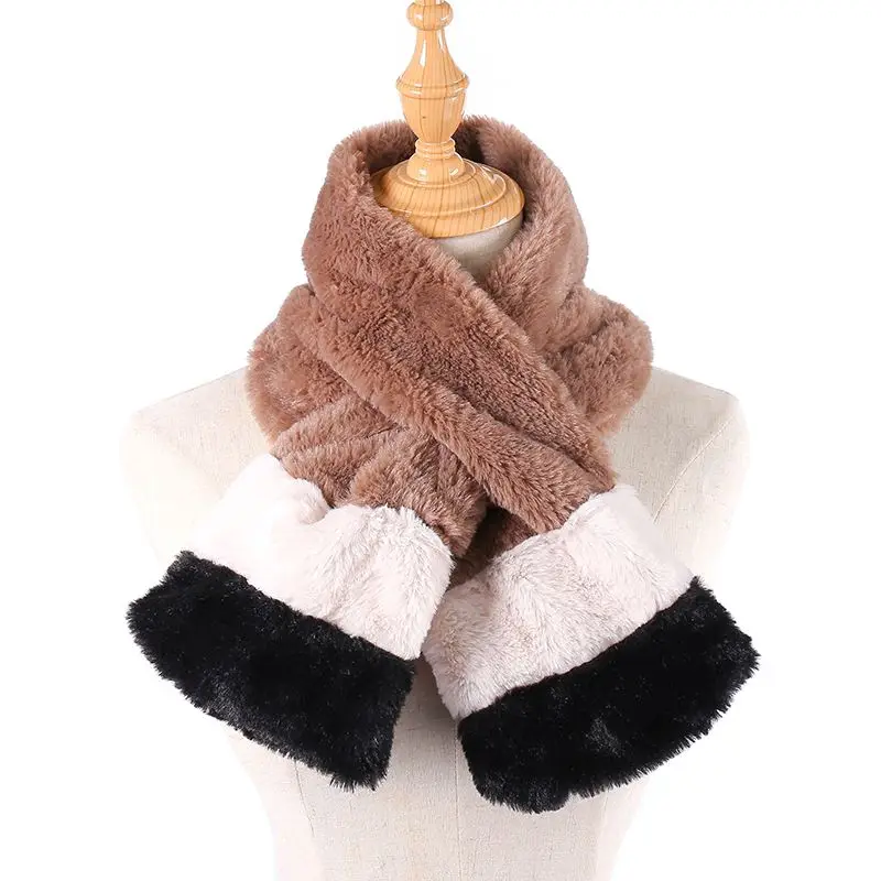 

1pc Fashion High Quality Faux Fox Fur Collar Multicolor Shawl Collar Fur Female Fashion Autumn And Winter Warm Shawl Scarves