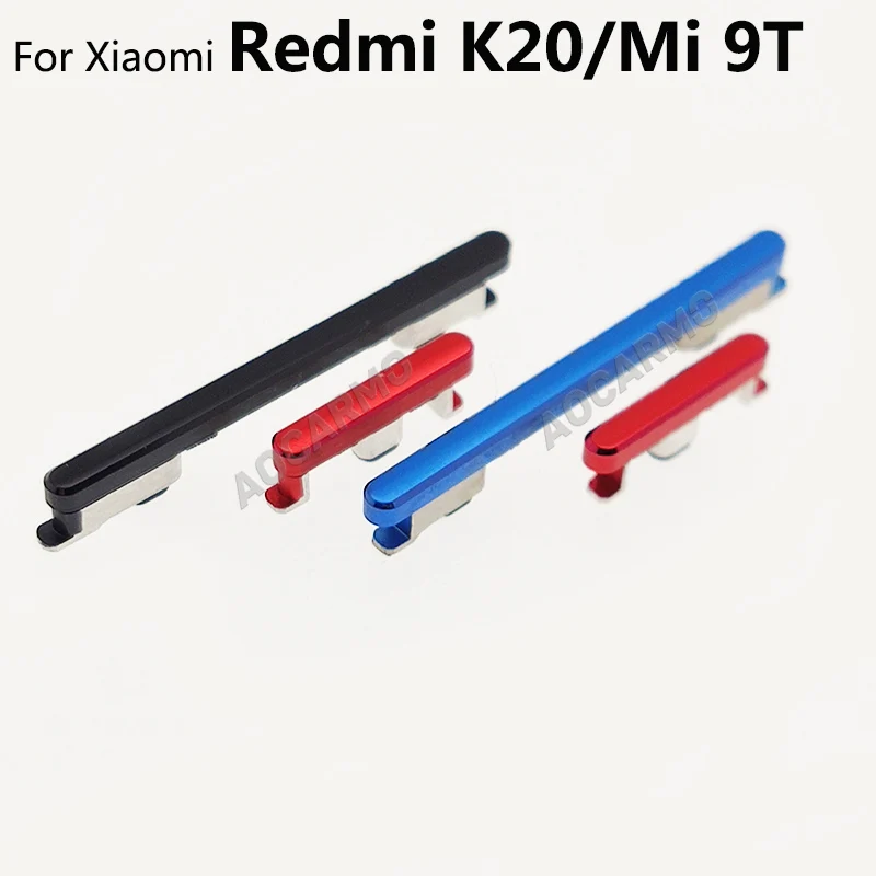Phone Switch Key Power Volume Control Button Aocarmo For Xiaomi Redmi K20 / Mi 9T / Redmi K30 Power On Off Buttons Volume Up Down Switch Side Key Replacement Part