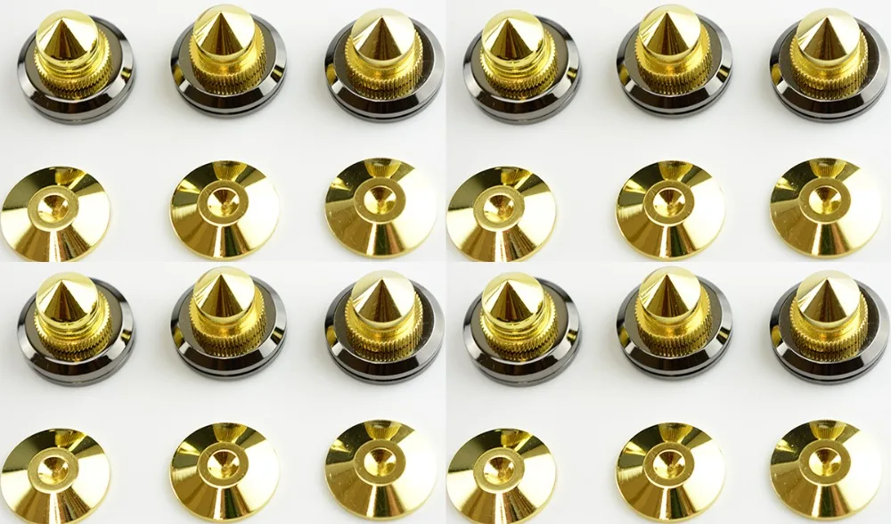 

NEW 12 SETS Gold Speaker Spikes Subwoofer Spikes Isolation CD Amplifier Turntable Pad Stand Feet nail shock absorber feet