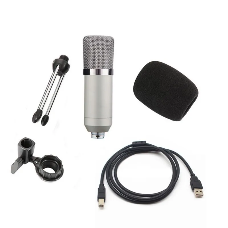 SS USB кардиоидный микрофон с высоким звуком конденсаторный микрофон в комплекте портативный для компьютера ноутбука - Цвет: SS