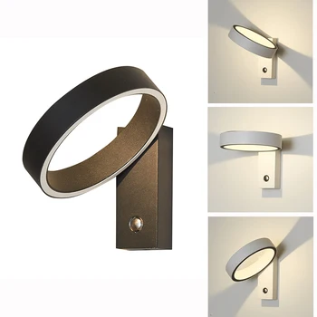 

Creative Free Rotation Wall Lamp LED Modern Nordic Bedside Wall Light Minimalist Home Bedroom Touch Dimmable Outdoor Lighting