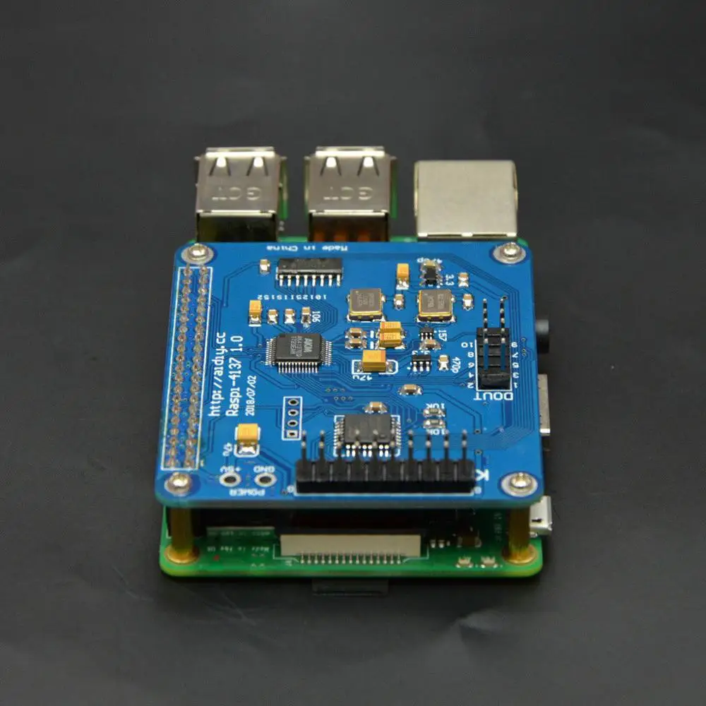 DYKB Raspberry Pi Raspi+ 4137 цифровой сетевой плеер I2S DSD поддержка для VOLUMIO MOODE I2S 32 384K DSD256 pi 3 2B