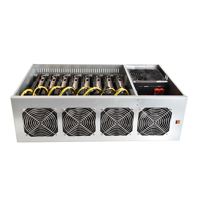 JINWEI Rig Minage 8 GPU, Cadre Minage Crypto Monnaie Kit Comple avec 4  Ventilateurs de Refroidissement, ETH Carte Mere Mining avec RAM et SDD for  Crypto Coin Currency Mining Currency Mining Tools 