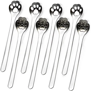 

8Pcs Stainless Steel Teaspoon, Coffee Spoon, Blender, Sugar, Cake, Dessert, Ice Cream Spoon