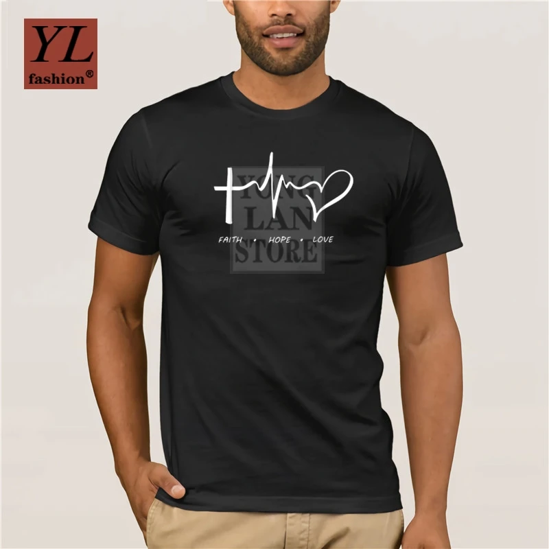 

2020 Fashion HAVE BOY Faith Hope Love T Shirts Men Tops Casual Cotton Christian T Shirts Short Sleeve