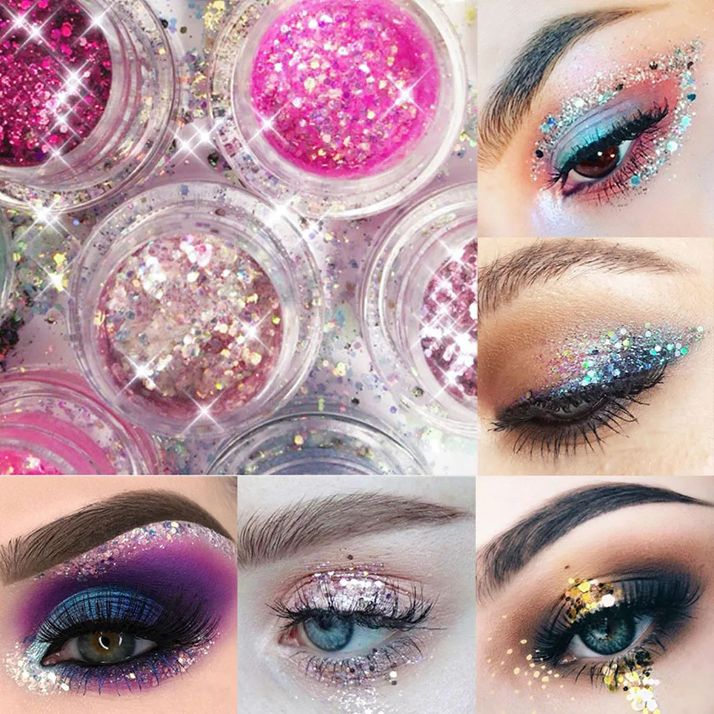 Новый фестиваль блеск звезда блесток глаза порошок макияж Сияющий Красочный