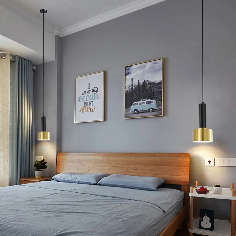 Luces colgantes minimalistas nórdicas para mesita noche, lámpara colgante de decoración de latón para restaurante, Bar, tienda de ropa, tienda de té y leche|Luces colgantes| - AliExpress