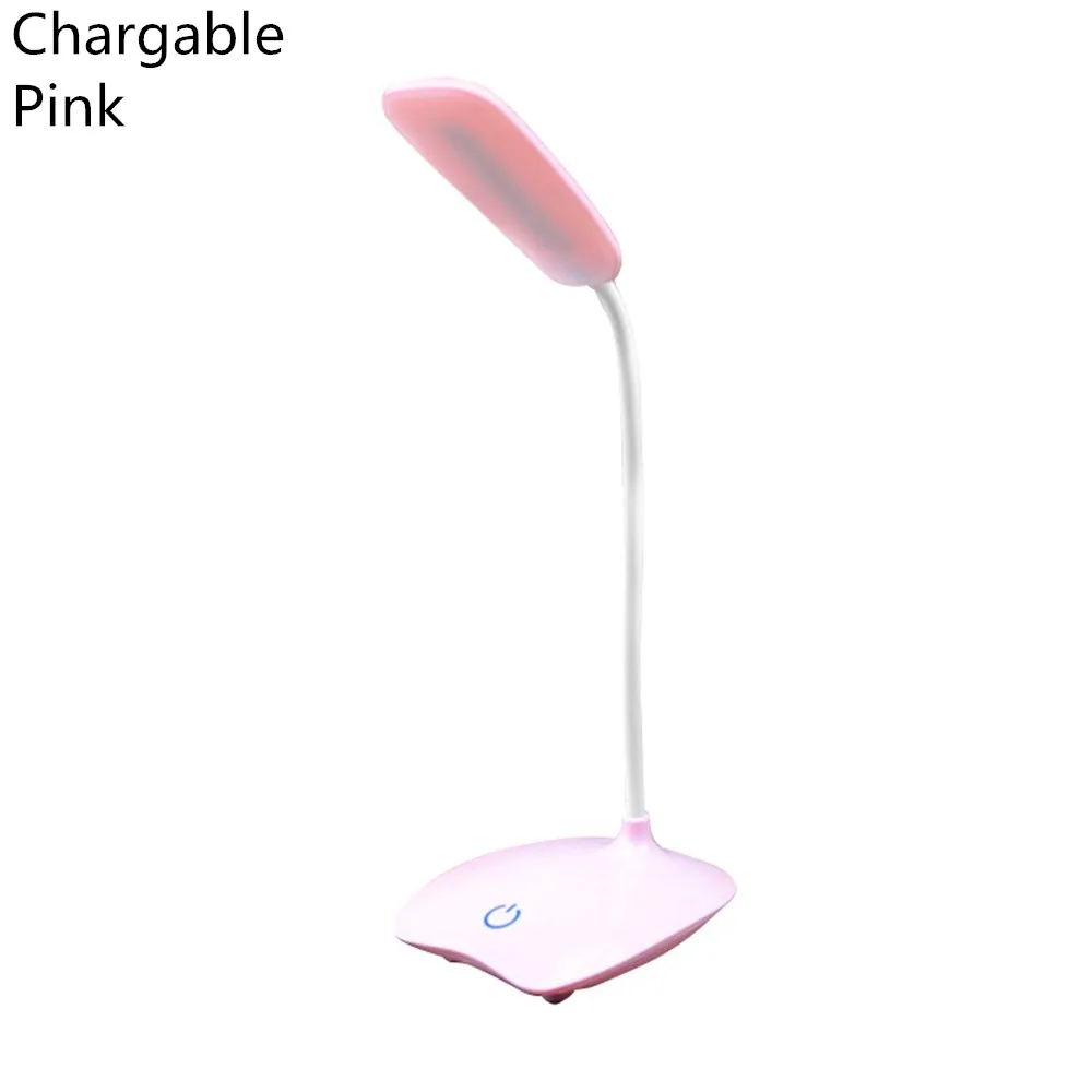 IVYSHION светодиодный настольный светильник 1,5 Вт USB перезаряжаемая Настольная лампа 3 режима регулируемый светодиодный Настольный светильник 4 цвета защита глаз Настольный светильник - Цвет корпуса: pink