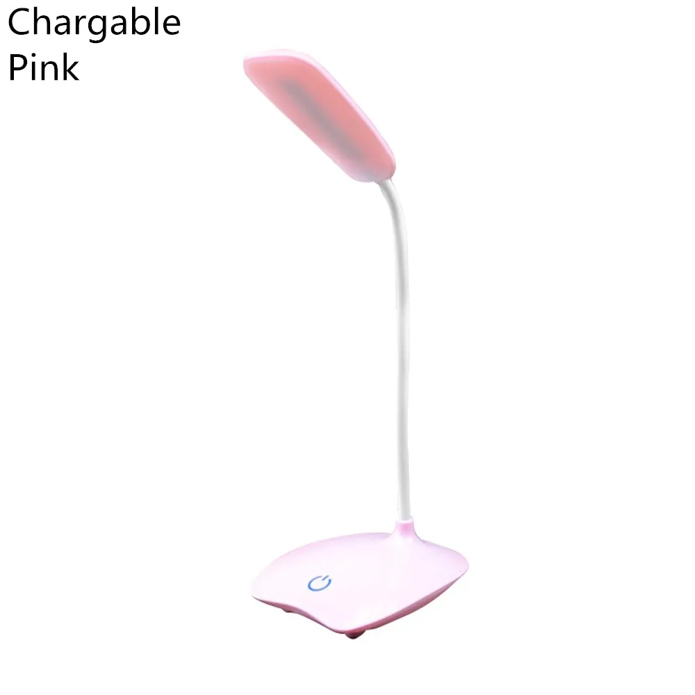 pink IVYSHION светодиодный настольный светильник 1,5 Вт USB перезаряжаемая Настольная лампа 3 режима регулируемый светодиодный Настольный светильник 4 цвета защита глаз Настольный светильник - Цвет корпуса: pink