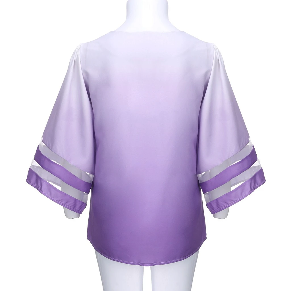 JAYCOSIN Fashion Loose Blouse V-Neck Women