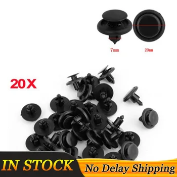 

For Toyota 20 Pcs 7mm Plastic Car Rivet Clip Auto Bumper Fastener Car Door Trim Panel Clip Engine Cover Clips