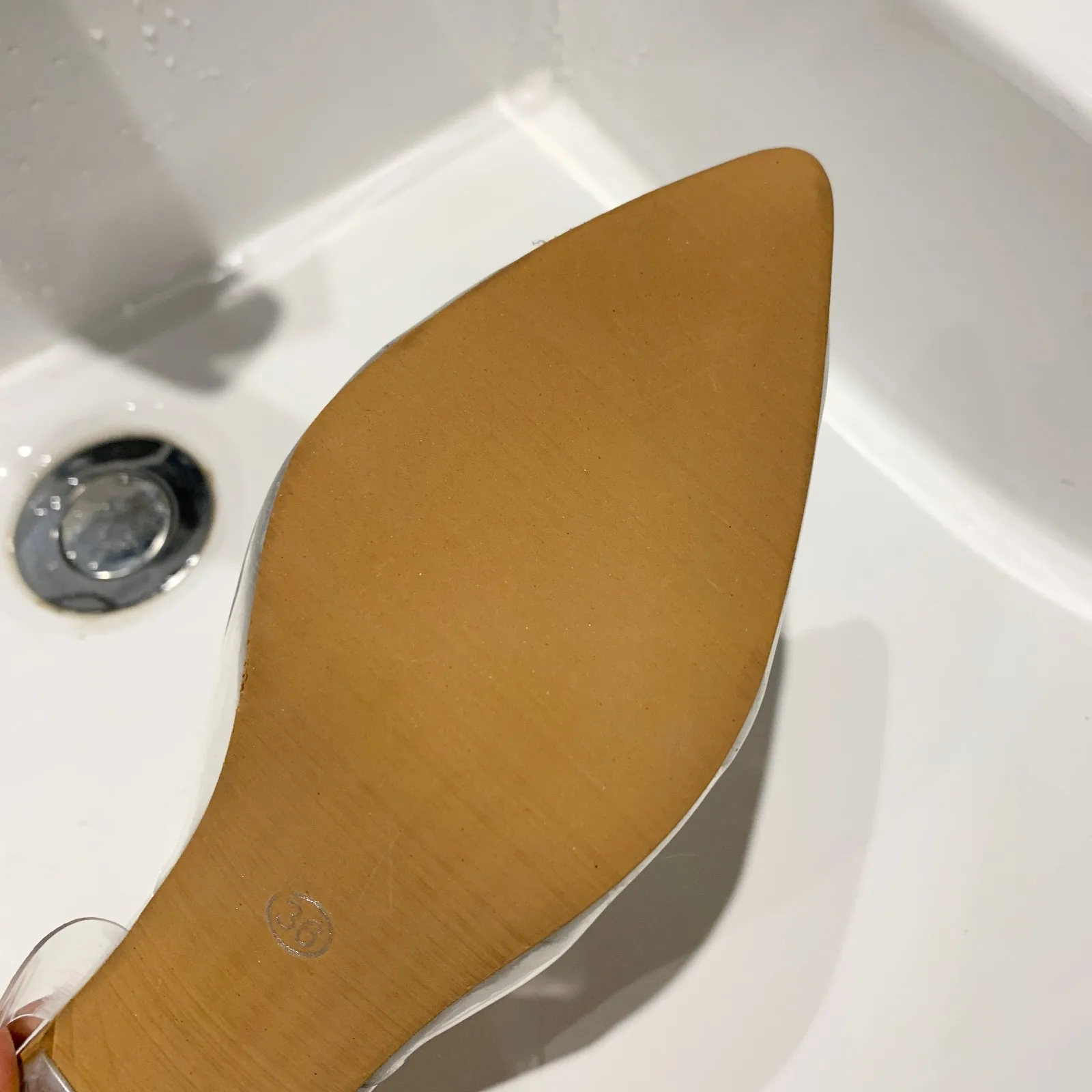 Женская обувь на высоком каблуке Dlek Slingback Повседневные прозрачные женские туфли