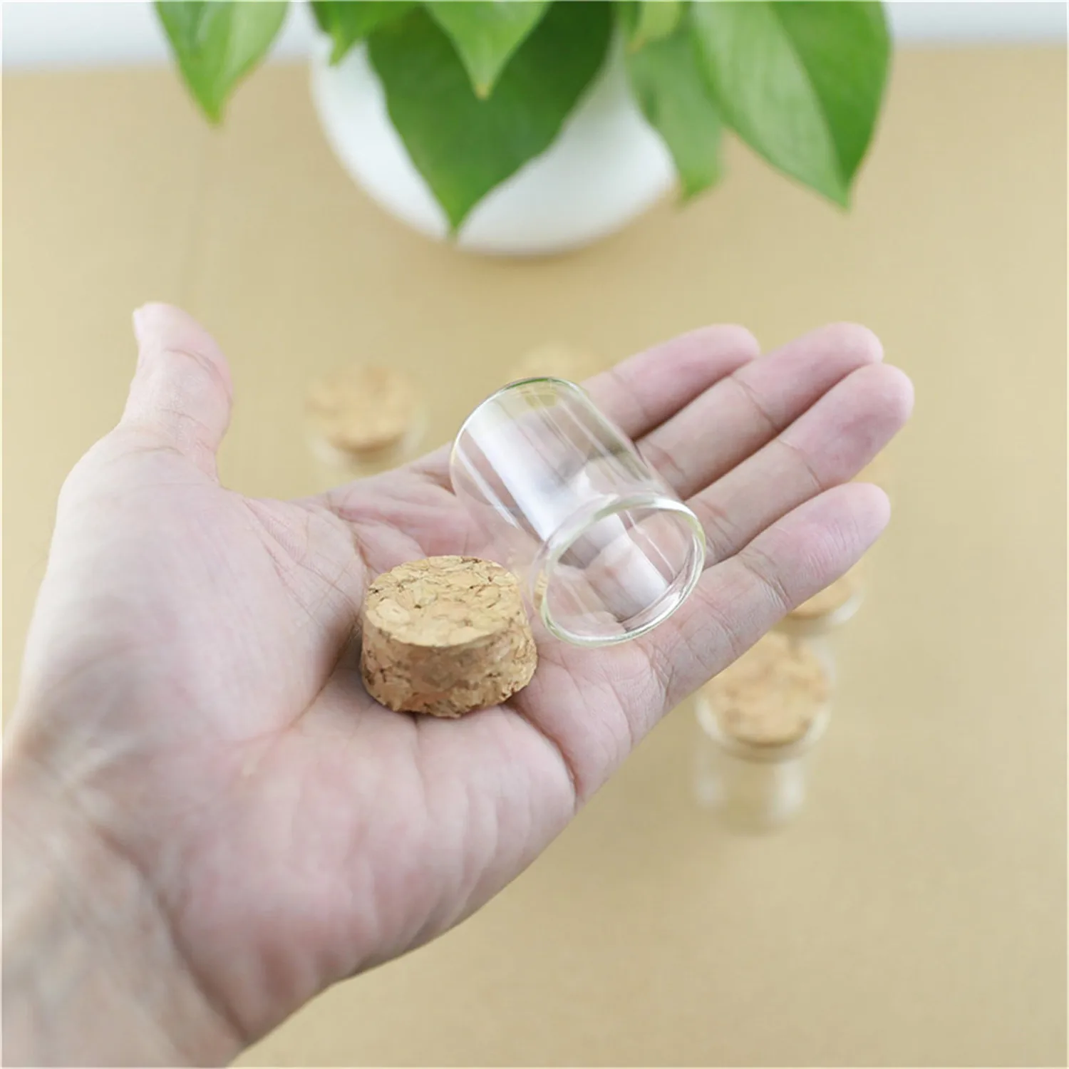 24 pcs/lot 15ml size 26*30*40mm Mini Glass Test Tube with Cork Stopper Decoration Bottles Container Jars Vials DIY Craft Wedding