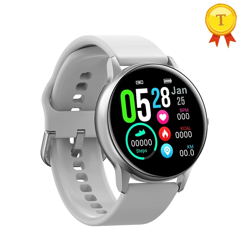 white silicone Bluetooth Смарт-часы телефон фитнес-трекер Smartwatch IP68 водонепроницаемый монитор сердечного ритма кровяного давления здоровье Спортивные Наручные Часы - Цвет: white silicone