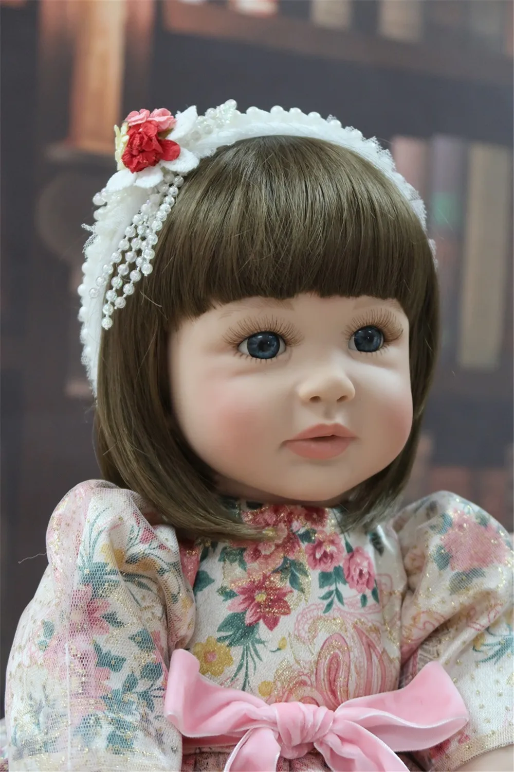 2" 60 см реалистичные мягкие силиконовые куклы Reborn, очаровательная девочка, принцесса, платье, Кукла reborn для малышей, игрушки, подарок