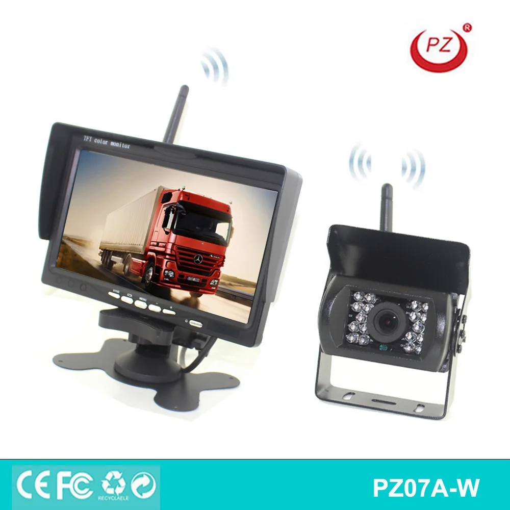 

Bus Wireless Visual System 24V 7-inch Monitor Truck Wireless Rear View System PZ607-W