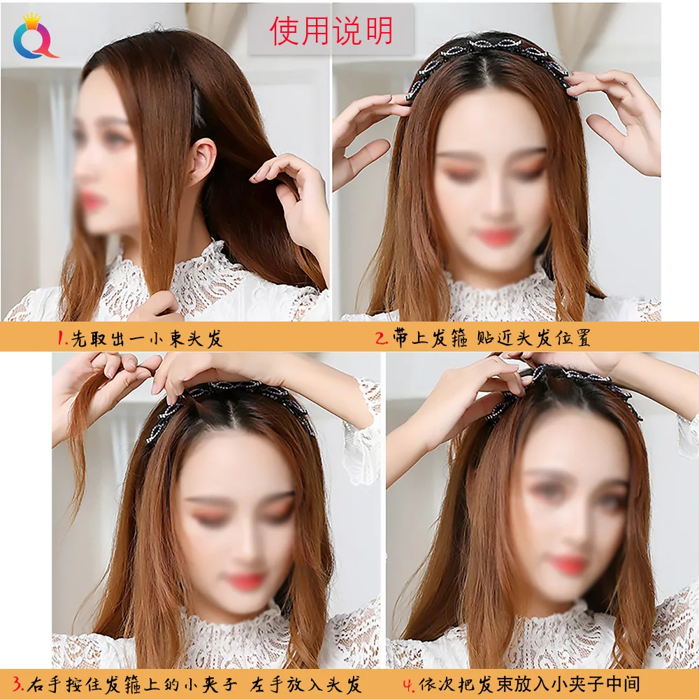 ファッションビッグバン二重層ヘアバンドcyrstalヘアピンヘアスタイル作成ツール黒プラスチック髪フープアクリル石ヘアバンド Women S Hair Accessories Aliexpress