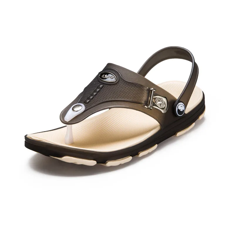 Брендовые новые модные летние классические пляжные дышащие мужские сандалии высококачественные мужские сандалии мужская повседневная обувь sandalias hombre - Цвет: Черный