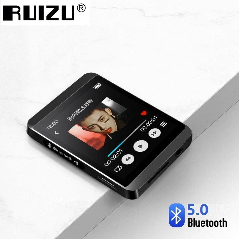 RUIZU M5 Спортивный Bluetooth MP3 плеер 8 ГБ 16 полный сенсорный экран мини музыкальный с