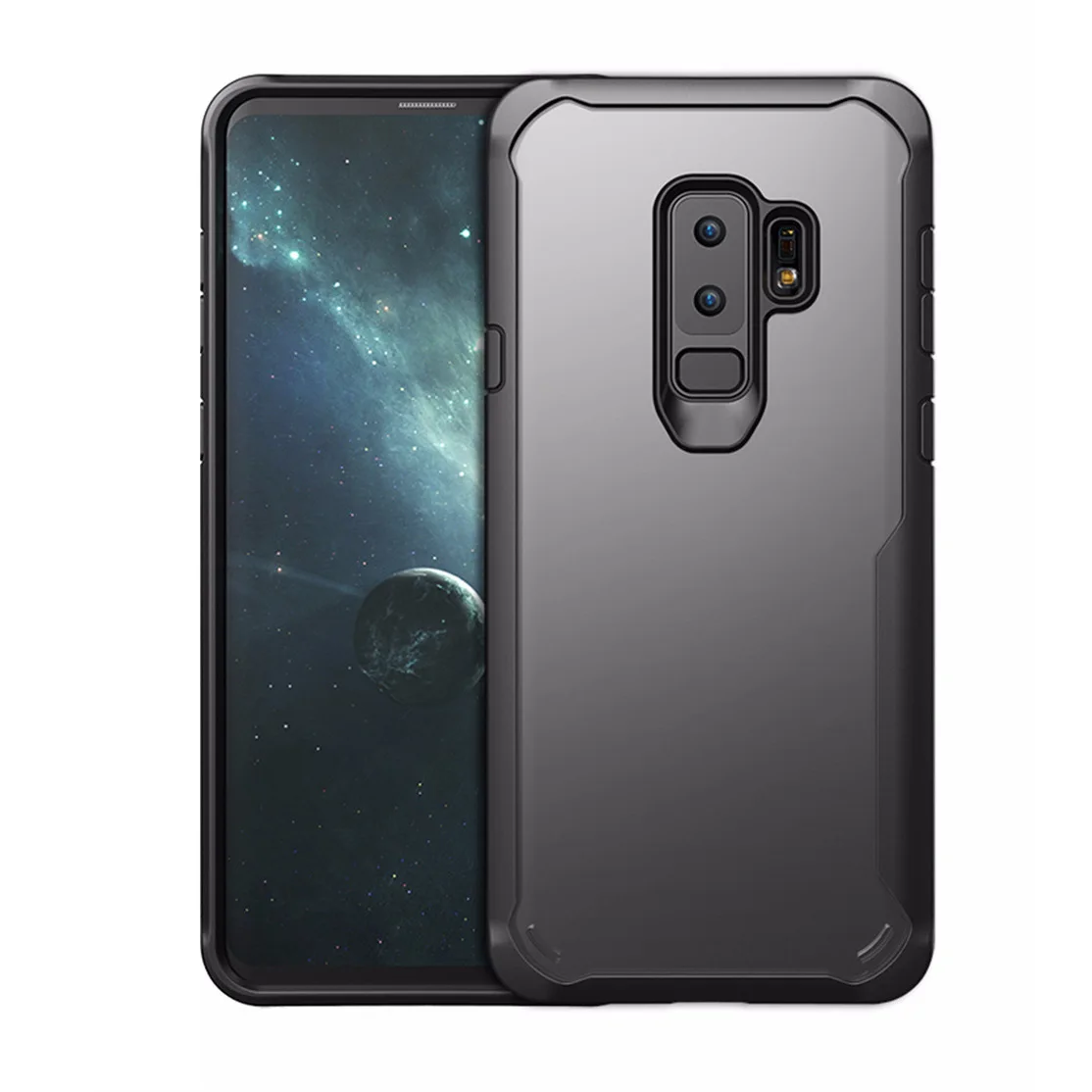 Для samsung A5 A6 A7 A8 плюс J8 S8 S9 S10 рlus Lite Прозрачный мягкий силиконовый ударопрочный прозрачный чехол из ТПУ на Note 8 9 A7 S10 - Цвет: Черный