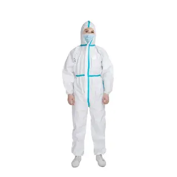 

Anti-static Protective Clothing Coverall Suit Protective Suit Coveralls With Cap Full Body Protection, Labor Insurance Safety