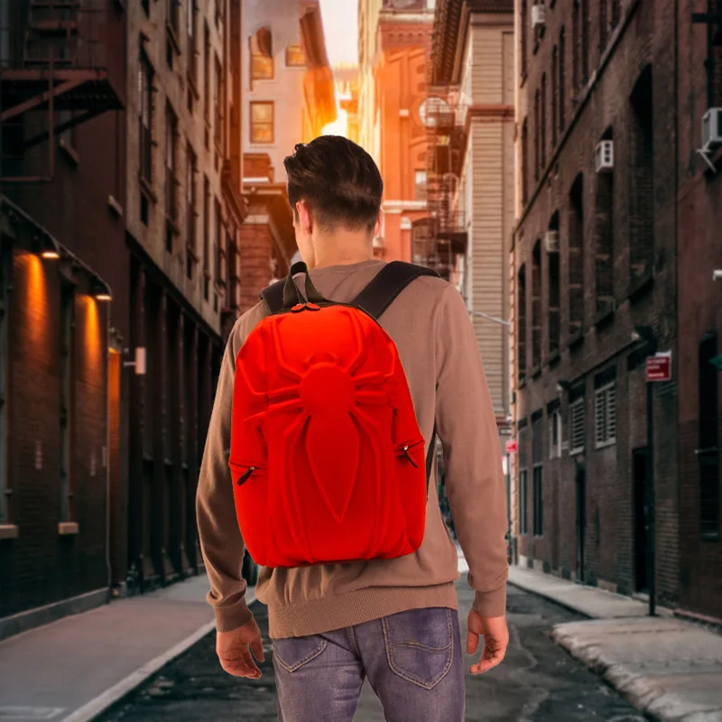 1 school bag JZYZQBX 3D стереоскопический Человек-паук школьная сумка Marvel походный рюкзак подростковый mochila школьный рюкзак для девочек и мальчиков - Цвет: 1 school bag
