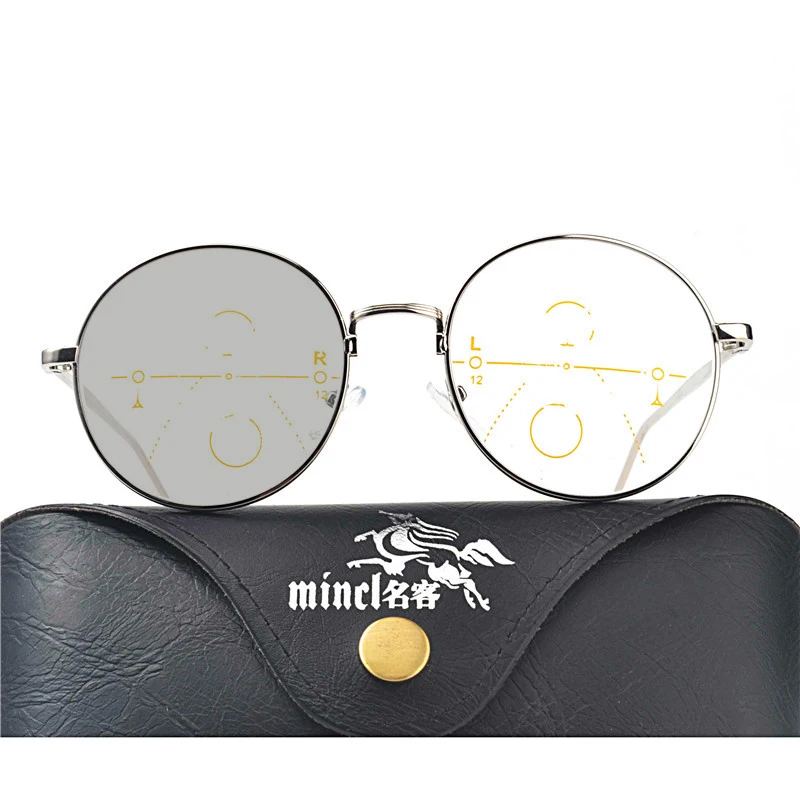 Солнцезащитные очки для женщин, фотохромные, прогрессивные очки для чтения, многофокальные, круглые, легкие, дальнозоркие, очки FM