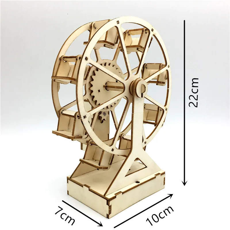 3D DIY электрическое ремесло колесо обозрения головоломка игра деревянная модель